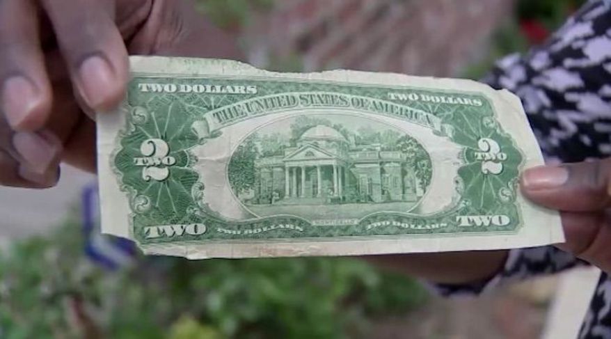 The real $2 bill that was mistaken for a counterfeit by police
