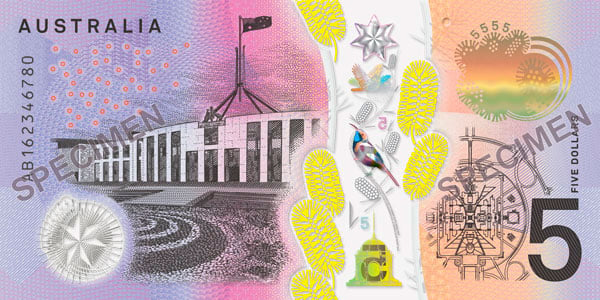 back of new australian currency