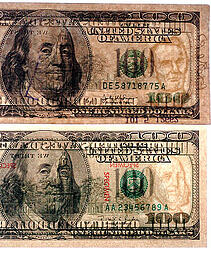 Bleached $5 Bill