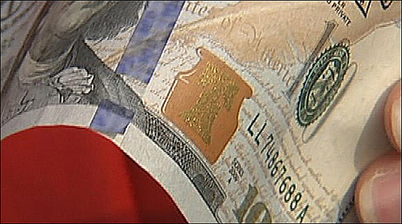 Peeling 3D Ribbon on New $100