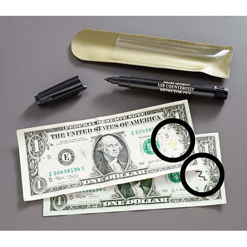 Counterfeit Bill Detector Pen Fake Bill Detector Pen Pen Money Checker Device Currency Detector Pen for Check Fake Bills Counterfeit Cash Detection Cash Currency Note 4 Pieces 