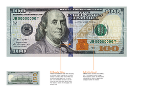 Counterfeit New $100 Bill