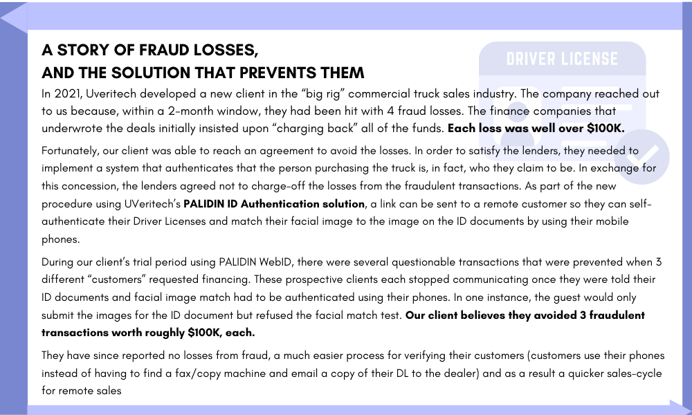 A story of Fraud Losses-  for Auto Dealer ID Theft Blog