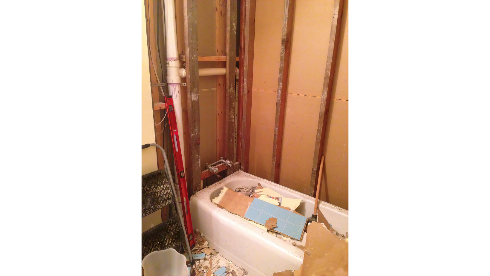 Unfinished bathroom