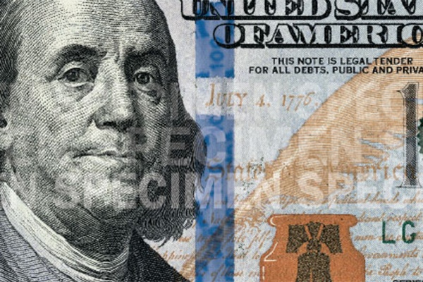 3-d security ribbon on the 2013-present issue of the 100 dollar bill