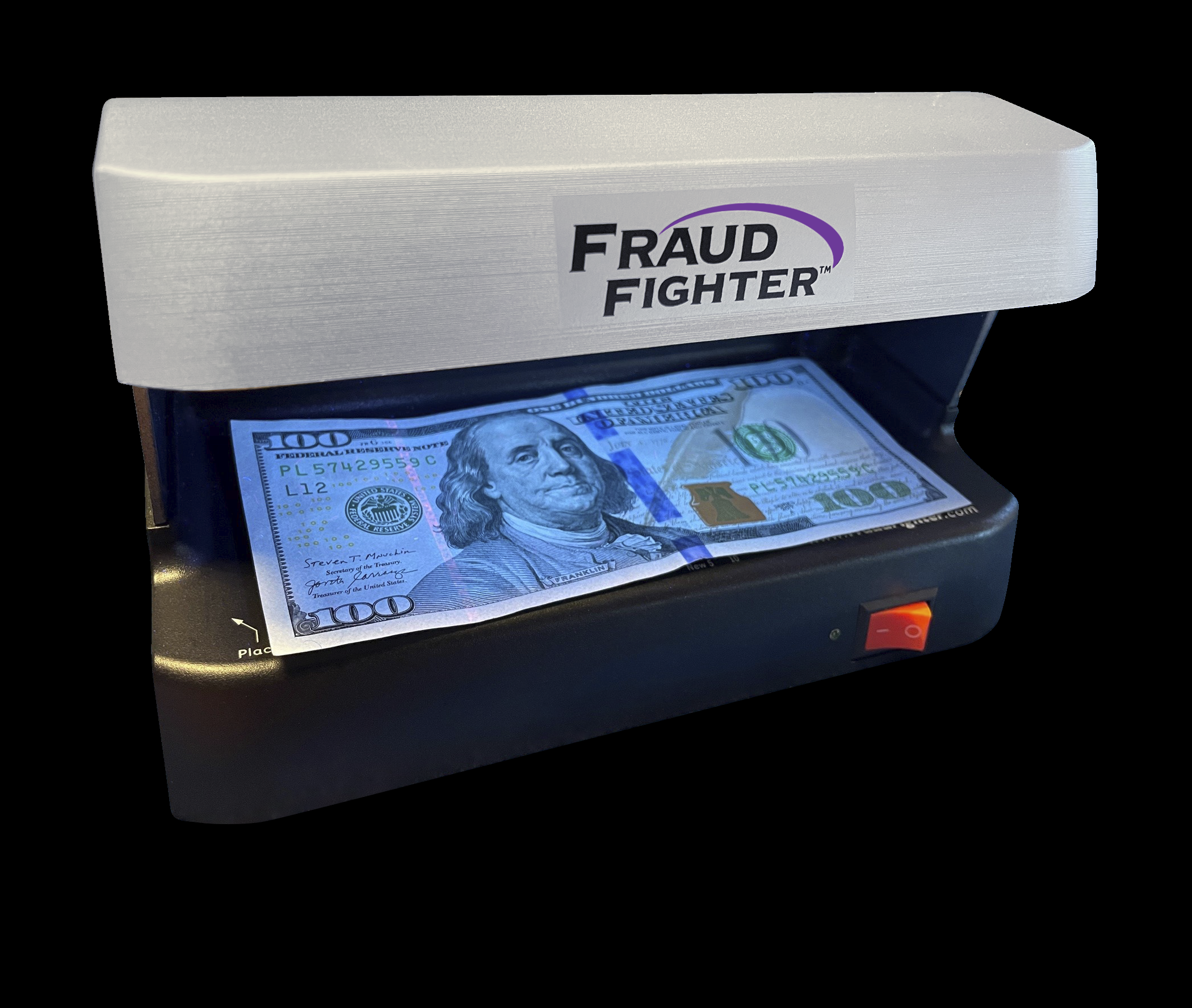 ULED-2000 Front with 100 note