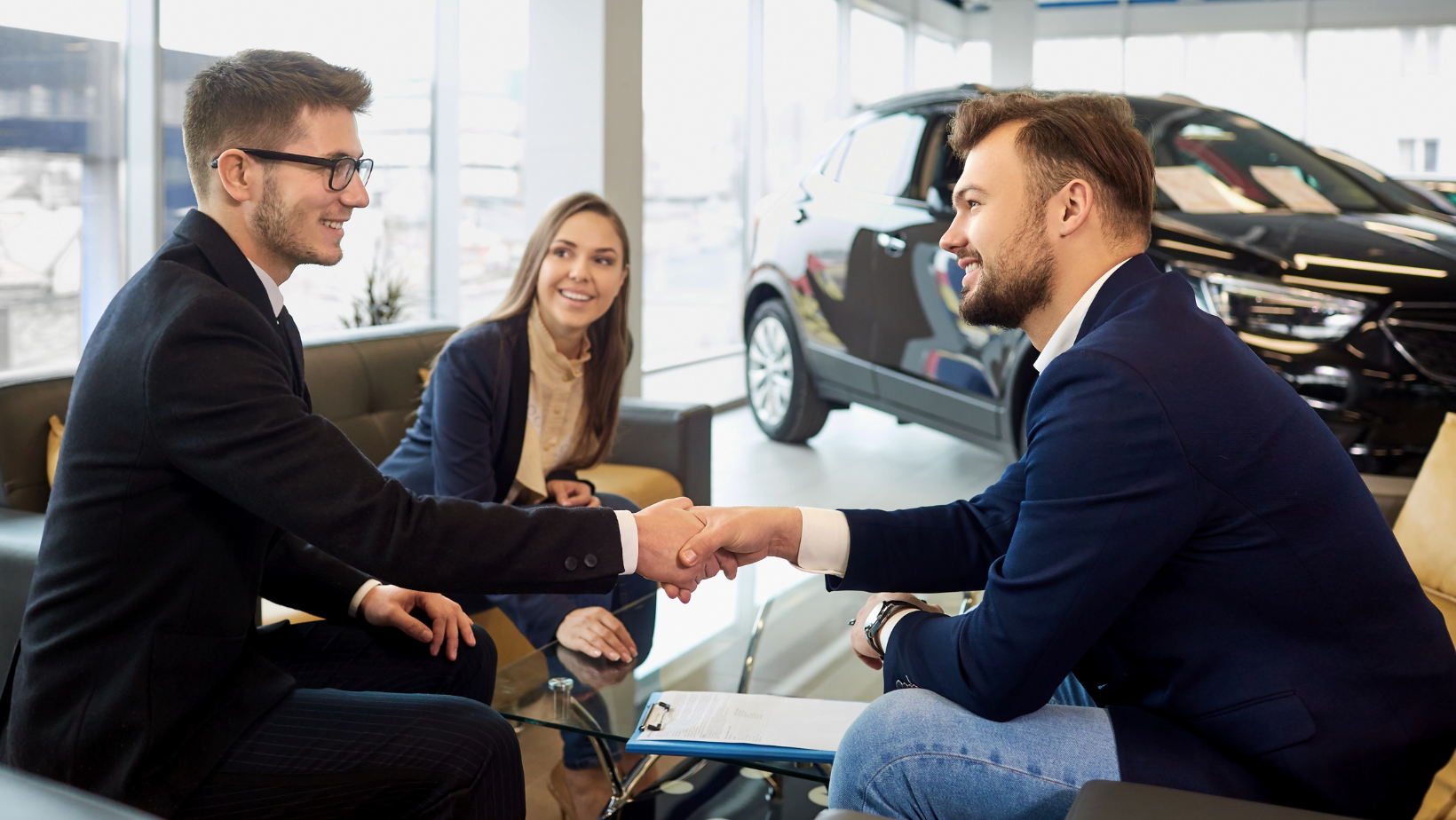 Handshake at a dealership