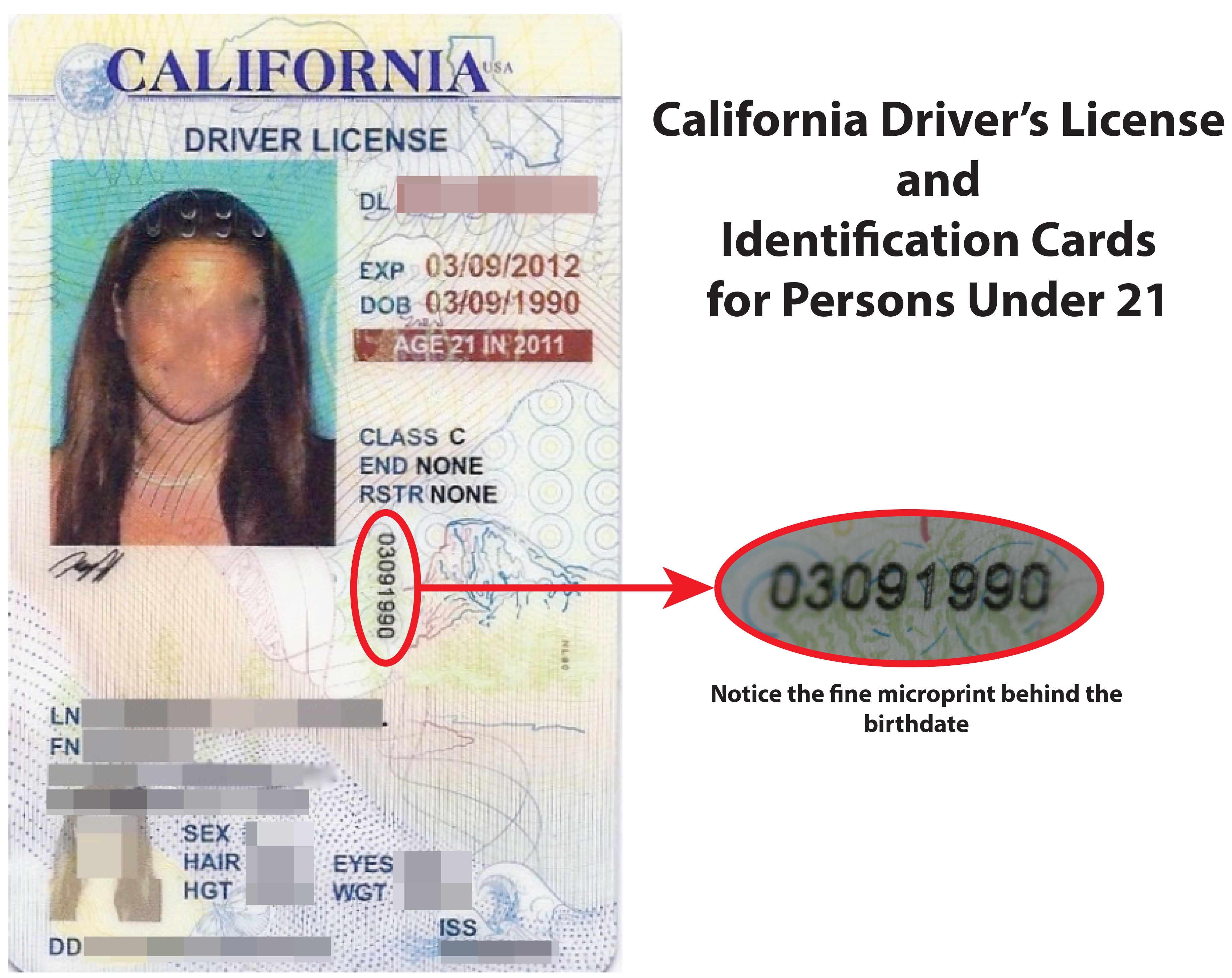 Document number on california driver s license