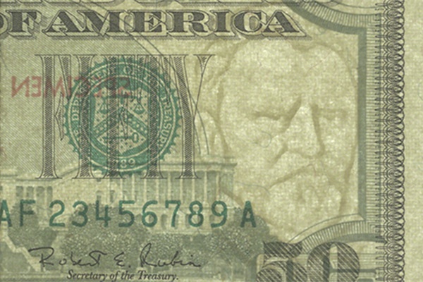watermark on the 2008-present issue of the 5 dollar bill